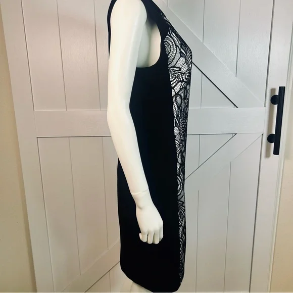 Trina Turk Veda Lace Black & White Sheath Dress. Size 8 - Picture 6 of 10